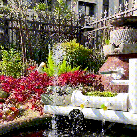Soothing Outdoor Water Fountain with Solar Power