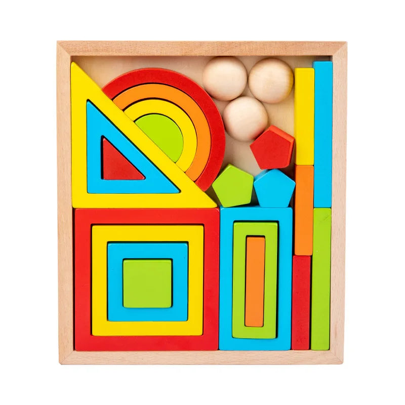 Vibrant Wooden Block Stacking Toy for Kids - Befez