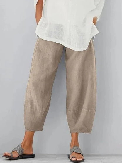 Relaxed Fit Women's Cotton Trousers - Befez