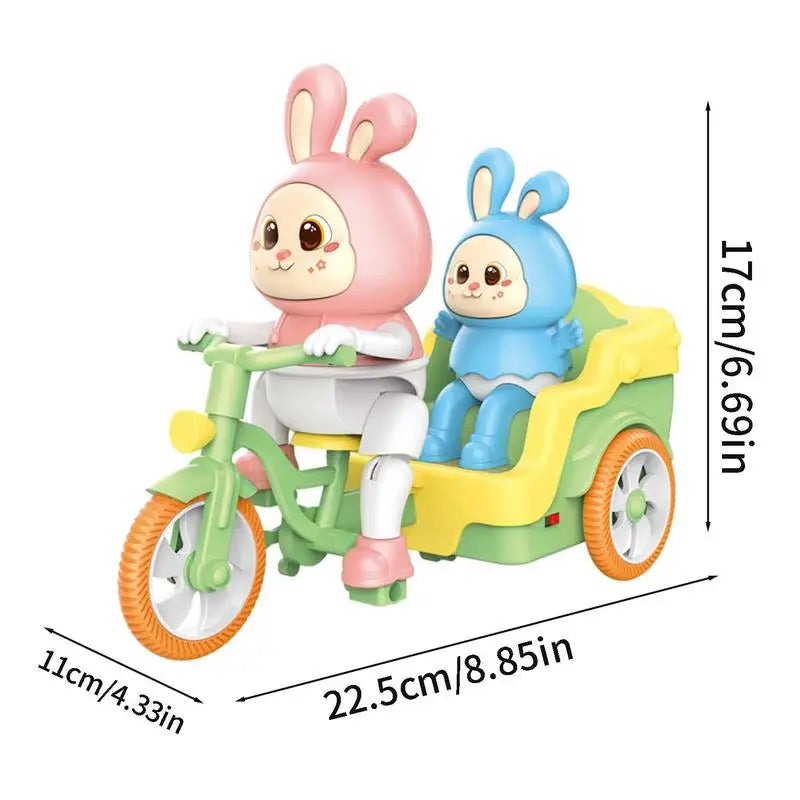 Colorful Rabbit Cycle Toy with Cart