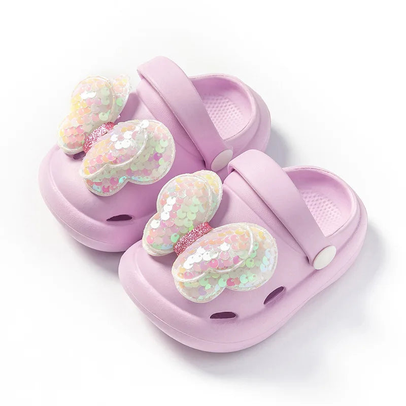 Sparkly Girls Sandals with Glitter Wings - Befez
