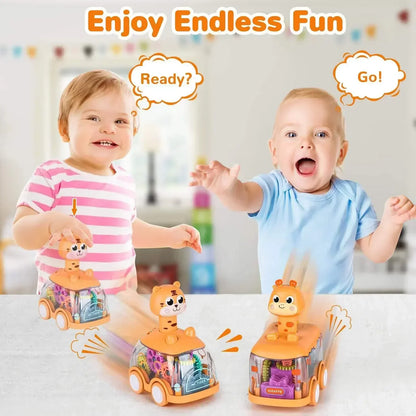 Clear Speed Toy Car with Flashing Lights and Moving Parts