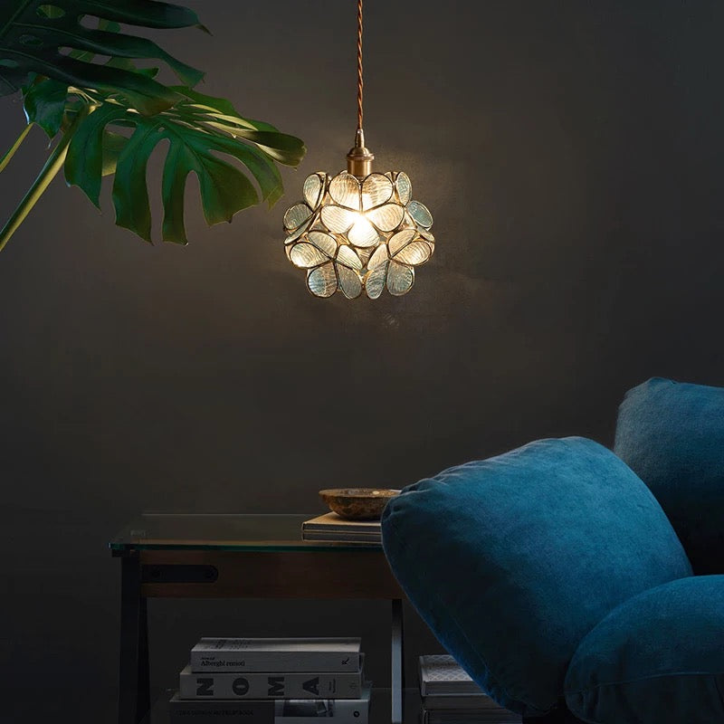 Stylish Floral Glass Hanging LED Light