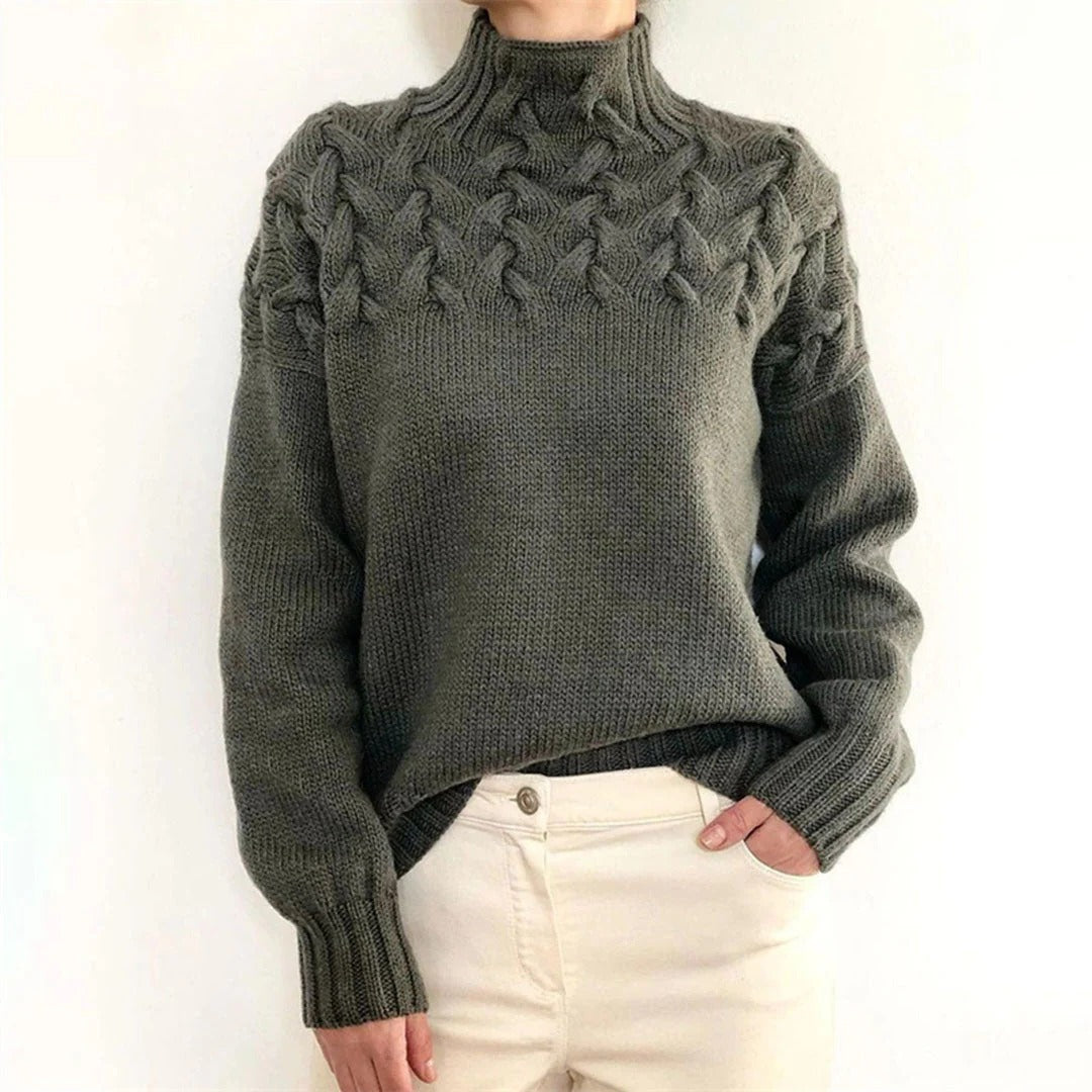 Cozy Women's Crew Neck Pullover Sweater