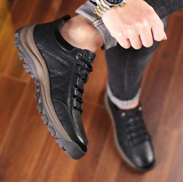 Comfortable Men's Leather Walking Shoes