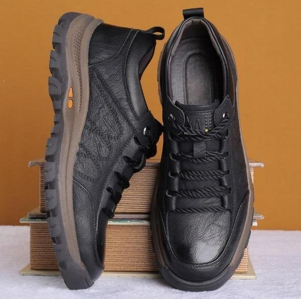 Comfortable Men's Leather Walking Shoes