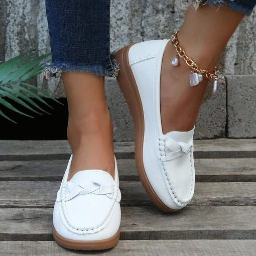 Comfortable Leather Slip On Walking Loafers Shoes