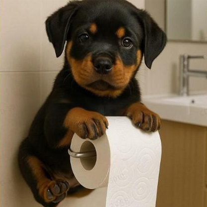 Fun Dog Bathroom Tissue Holder
