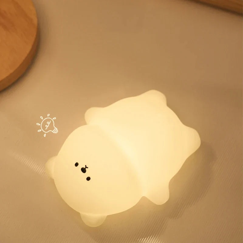Soft Teddy Bear Night Lamp for Kids