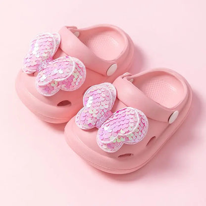 Sparkly Girls Sandals with Glitter Wings