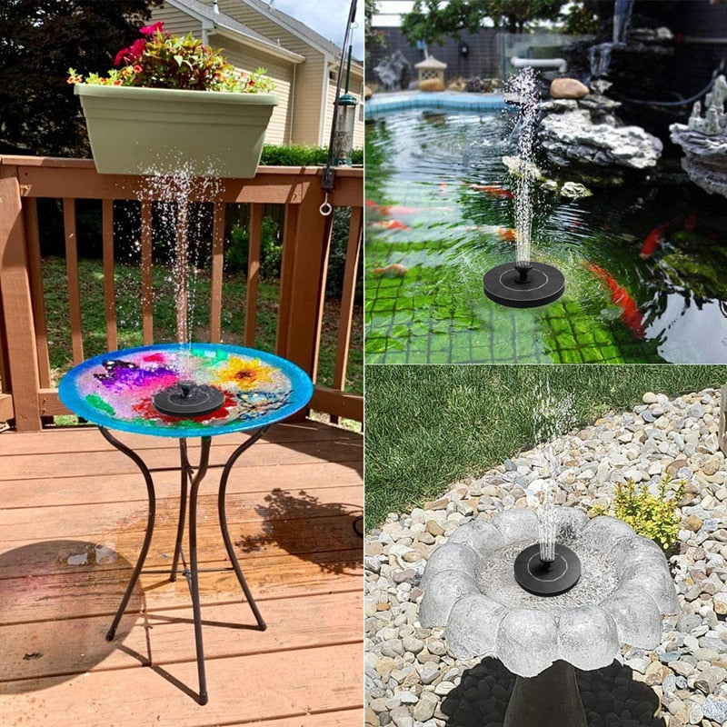 Soothing Outdoor Water Fountain with Solar Power
