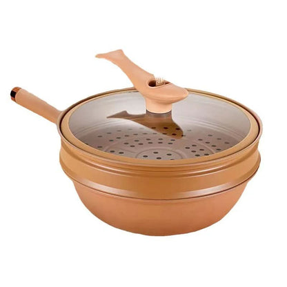 Premium Non-Stick Wok with Steamer Insert
