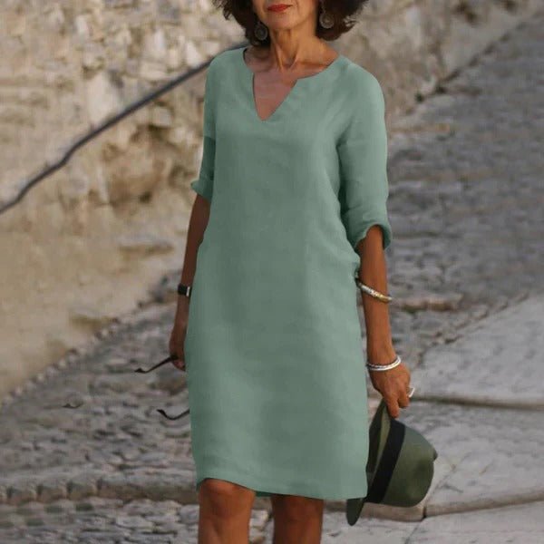 Sleeveless is not an option since it changes the product type, so: 
Casual V-Neck Long Sleeve Dress