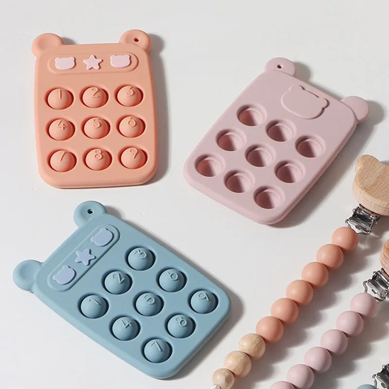 Soft Baby Teether Toy & Silicone Anxiety Relief