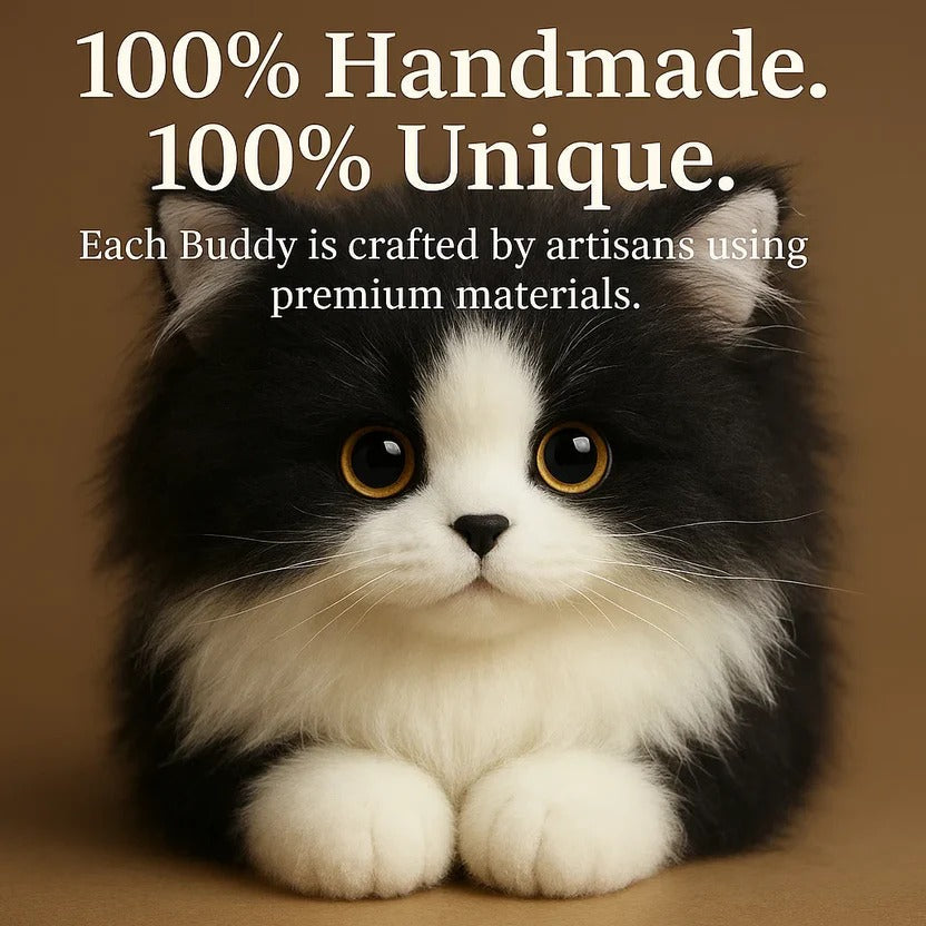 Realistic Grey and White Cuddle Cat Toy