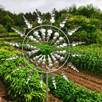 Outdoor Spiral Windmill Decor