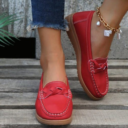 Comfortable Leather Slip On Walking Loafers Shoes