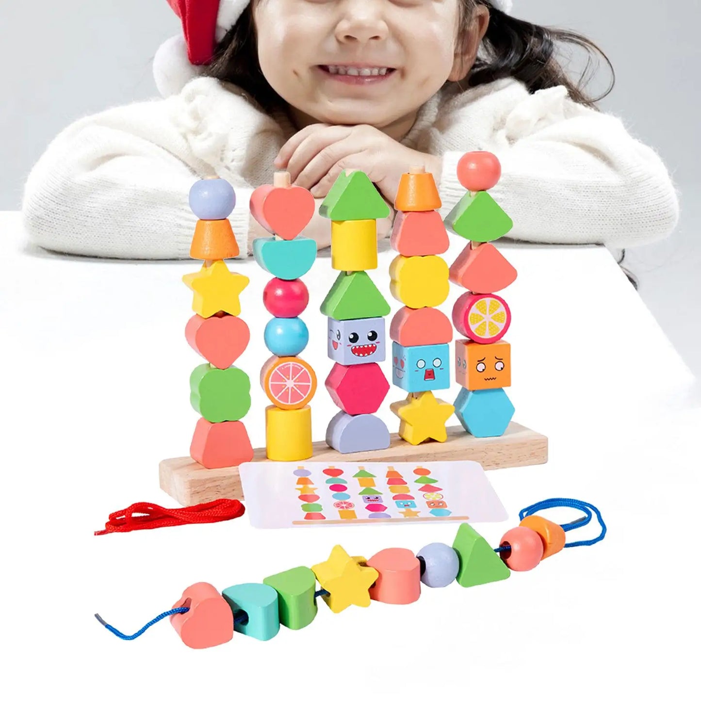 Natural Wood Building Blocks for Children