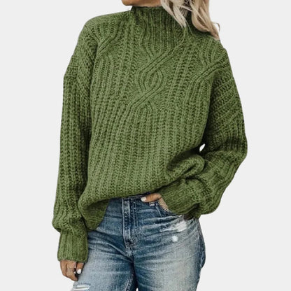 Cozy Cable Knit Ladies Sweater