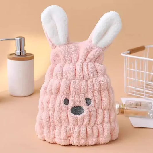 Fast Dry Soft Bunny Hair Turban - Befez