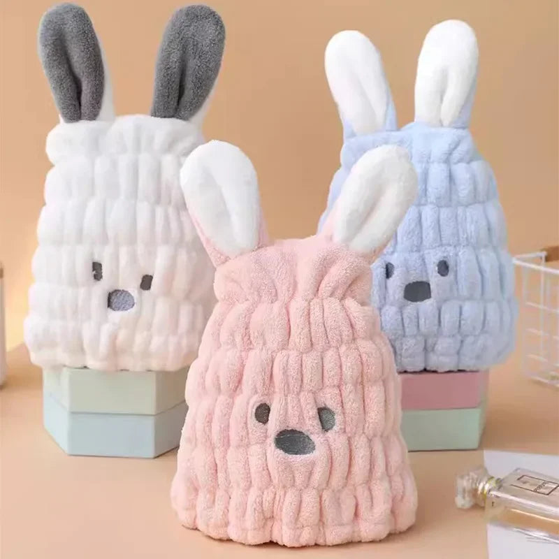 Fast Dry Soft Bunny Hair Turban