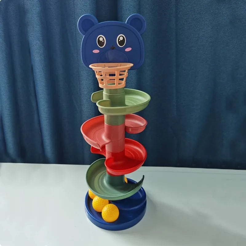 Compact Kids' Folding Slide Playset