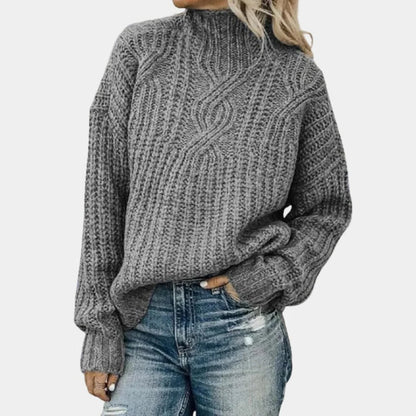 Cozy Cable Knit Ladies Sweater