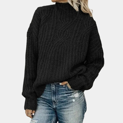 Cozy Cable Knit Ladies Sweater - Befez