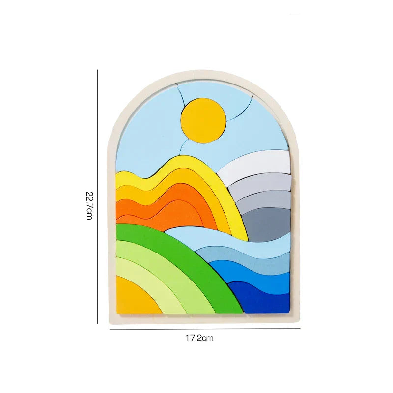 Colorful Kids Rainbow Building Blocks