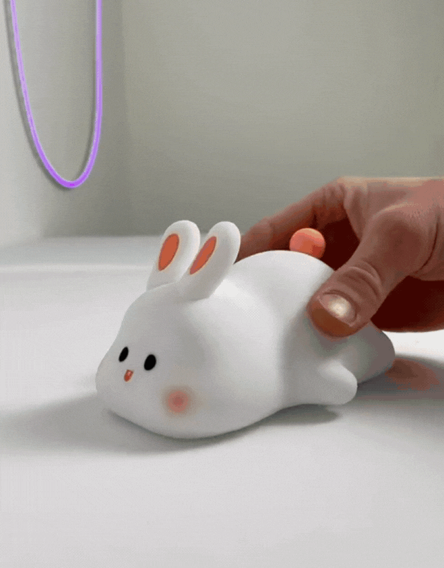 Cute Rabbit Night Light for Kids Soft Glow Lamp