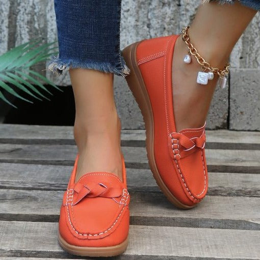 Comfortable Leather Slip On Walking Loafers Shoes