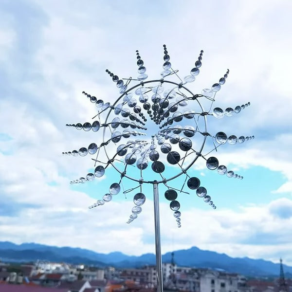 Outdoor Spiral Windmill Decor