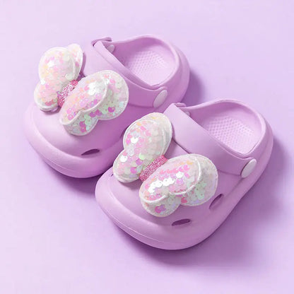 Sparkly Girls Sandals with Glitter Wings