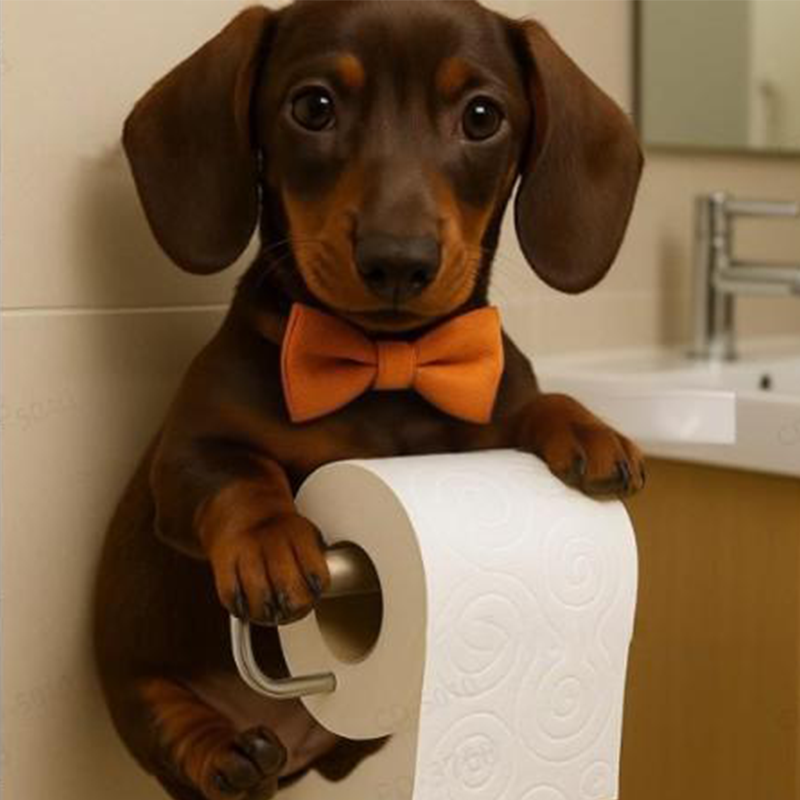 Fun Dog Bathroom Tissue Holder