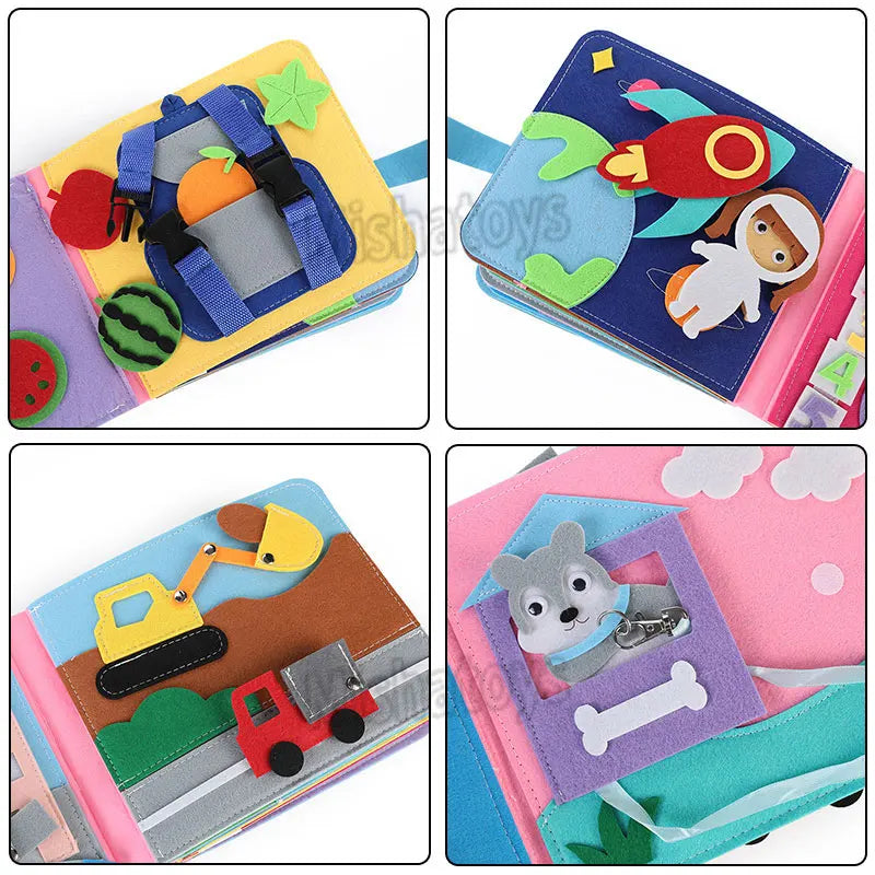 Interactive Educational Book for Kids Montessori Learning