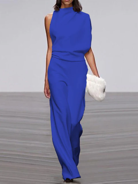 Women's Sleeveless Wide Leg Jumpsuit