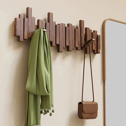 Stylish Wooden Coat Rack with Hooks