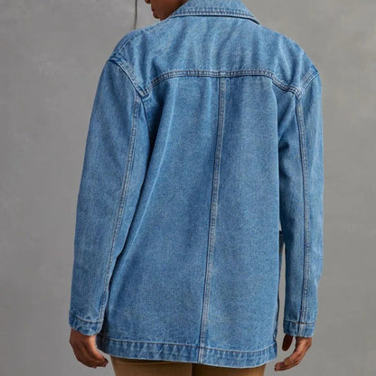 Relaxed Fit Women's Blue Jeans Jacket