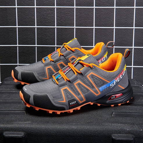 Tough Outdoor Trail Hiking Boots in Blue and Green