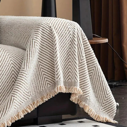 Patterned Gray Sofa Slipcover