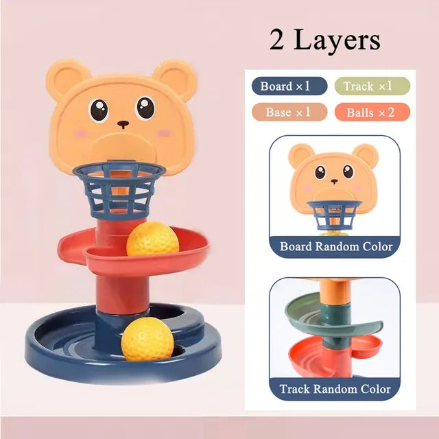 Compact Kids' Folding Slide Playset