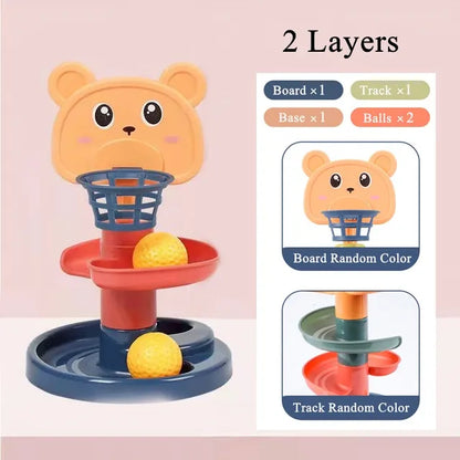 Compact Kids' Folding Slide Playset