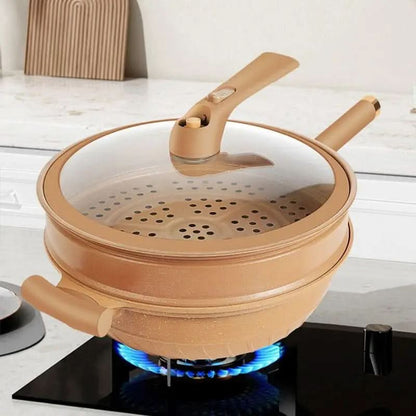 Premium Non-Stick Wok with Steamer Insert - Befez