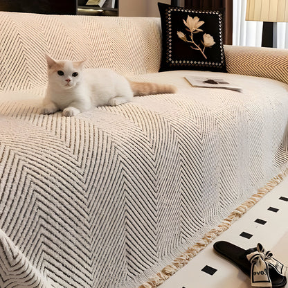 Patterned Gray Sofa Slipcover
