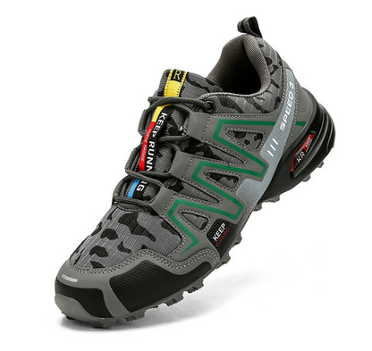 Tough Outdoor Trail Hiking Boots in Blue and Green