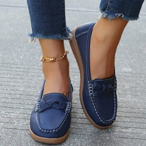Comfortable Leather Slip On Walking Shoes - Befez