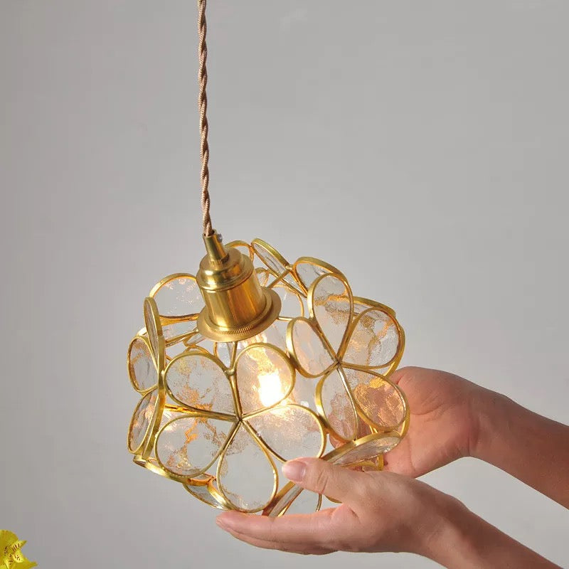 Stylish Floral Glass Hanging LED Light