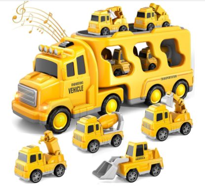 Colorful Toy Trucks - Playset with Lights and Music
