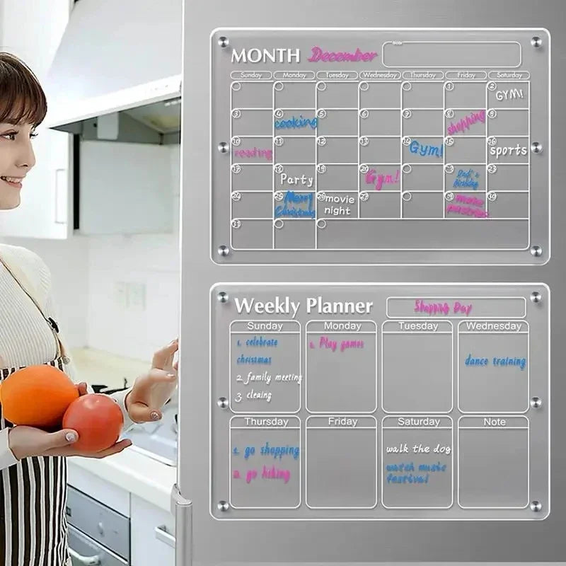 Compact Daily Magnetic Whiteboard Calendar - Befez