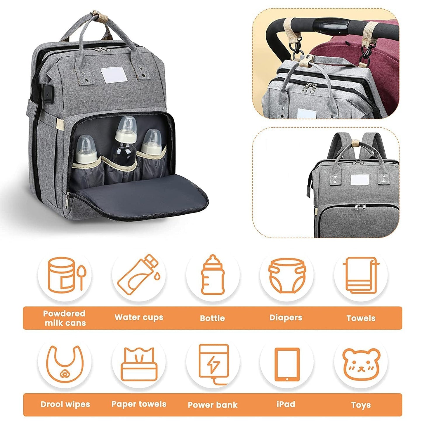 Practical Multipurpose Baby Diaper Bag